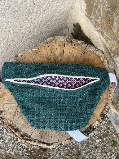 Banane tweed bleu canard 