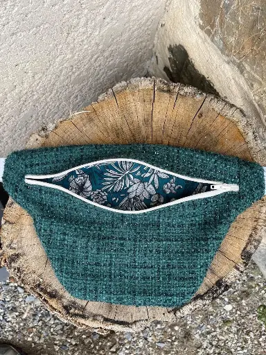 Banane tweed vert canard 